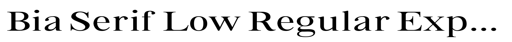 Bia Serif Low Regular Expanded image